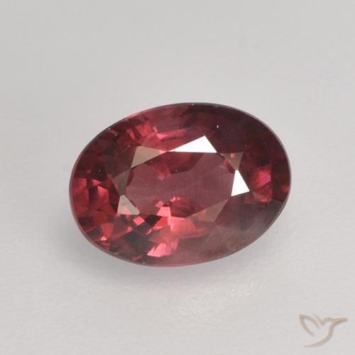 1.07ct Natural Rojo púrpura Granate Rodolita, Ovalada, VS