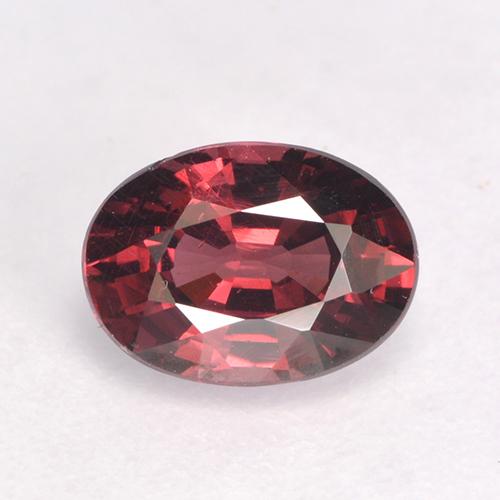 Granate rodolita Rojo frambuesa natural de 1.15 ct, Corte Óvalo, VVS-VS