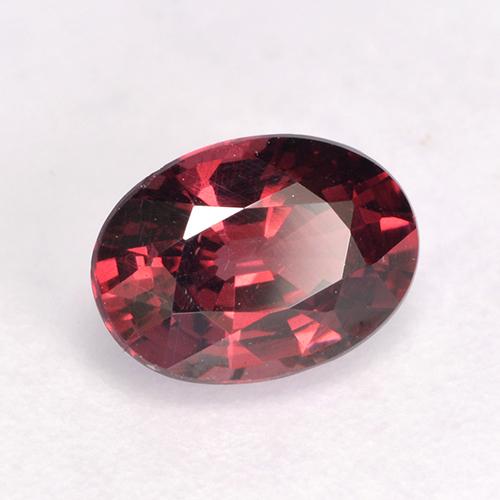 Granate rodolita Rojo frambuesa natural de 1.15 ct, Corte Óvalo, VVS-VS