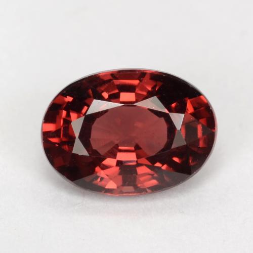 Granate rodolita Rojo oscuro natural de 1.11 ct, Corte Óvalo, VVS-VS