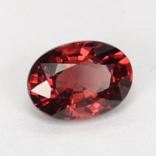 Granate rodolita Rojo oscuro natural de 1.11 ct, Corte Óvalo, VVS-VS