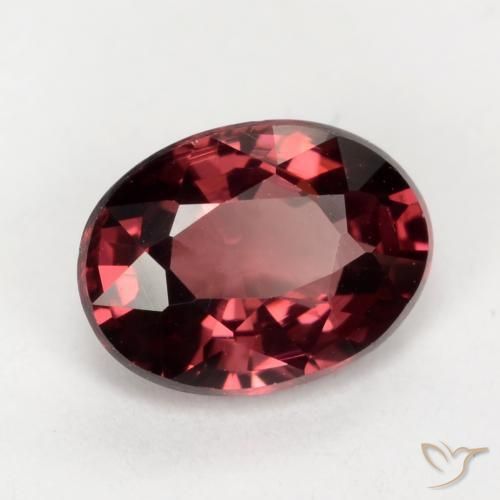 Granate rodolita Rojo oscuro natural de 1.07 ct, Ovalada, VVS-VS