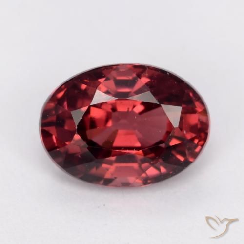 1.15ct Natural Rojo oscuro Granate Rodolita, Ovalada, VS
