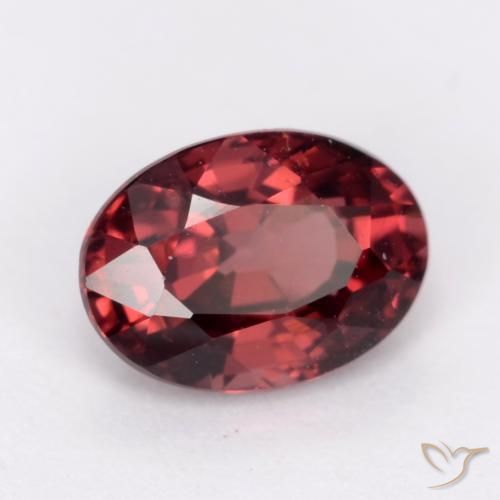 Granate rodolita Rojo oscuro natural de 1.15 ct, Ovalada, VS
