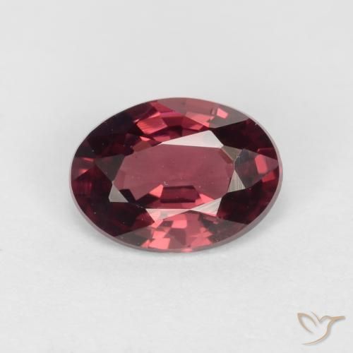 0.97ct Natural Rojo medio Granate Rodolita, Ovalada, VVS-VS