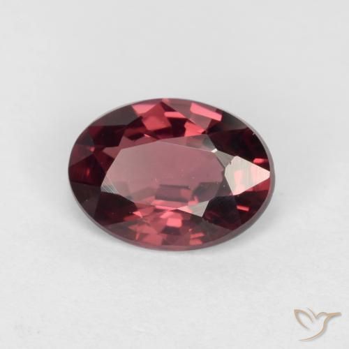 Granate rodolita Rojo medio natural de 0.97 ct, Ovalada, VVS-VS