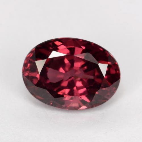 Granate rodolita Rojo oscuro natural de 1.15 ct, Corte Óvalo, VS