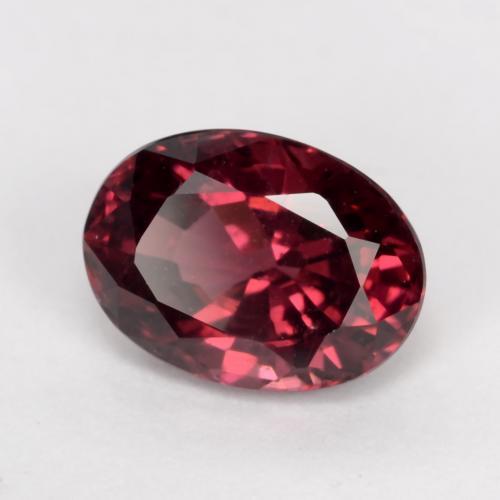 Granate rodolita Rojo oscuro natural de 1.15 ct, Corte Óvalo, VS