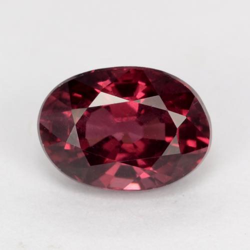 Granate rodolita Rojo frambuesa natural de 1.27 ct, Corte Óvalo, VS