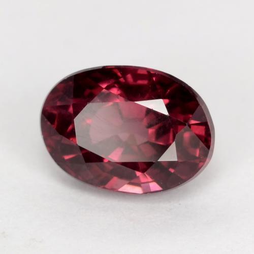 Granate rodolita Rojo frambuesa natural de 1.27 ct, Corte Óvalo, VS