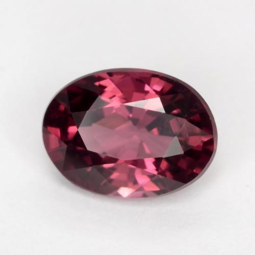 Granate rodolita púrpura natural de 1,09 ct, corte óvalo, VS