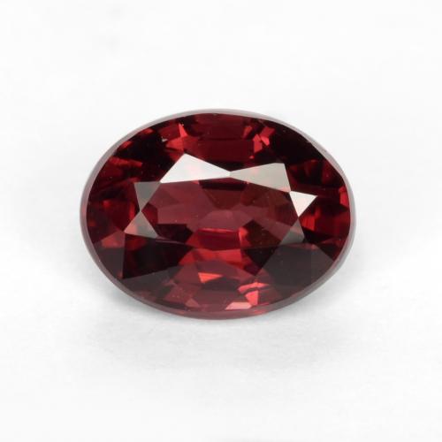 Granate rodolita rojo natural de 1,10 ct, corte óvalo, VS