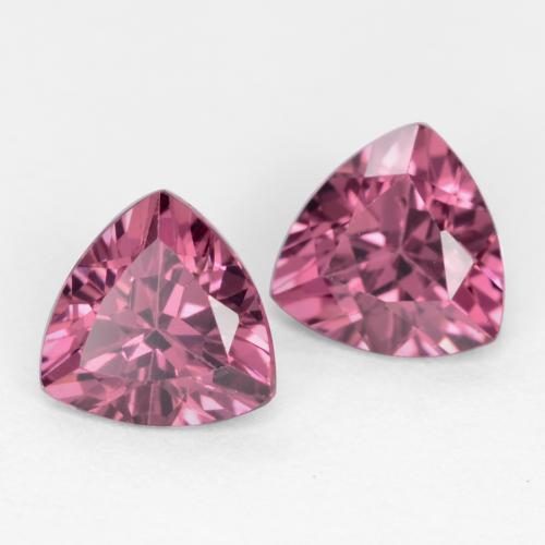 Gemas de Granate rodolita Púrpura rosado natural de 1.12 ct, Trillón, VS