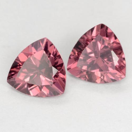 Gemas de granate rodolita rojo natural de 1,09 ct, trillón, VS