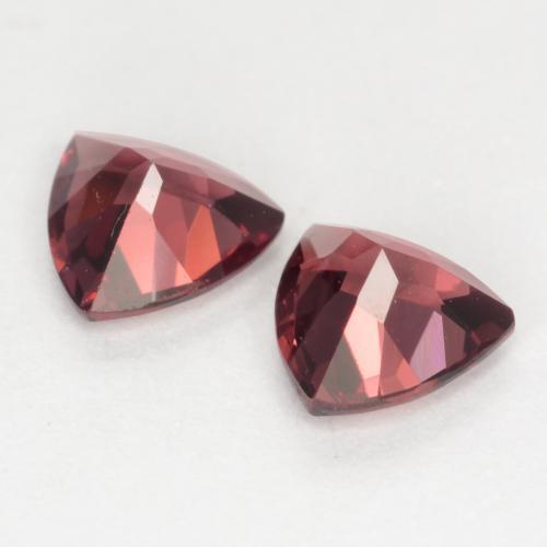 Gemas de granate rodolita rojo natural de 0,99 ct, trillón, VS