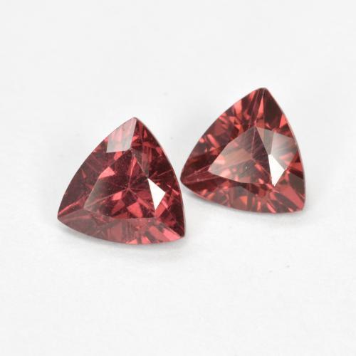 Gemas de granate rodolita rojo natural de 1,02 ct, trillón, VS
