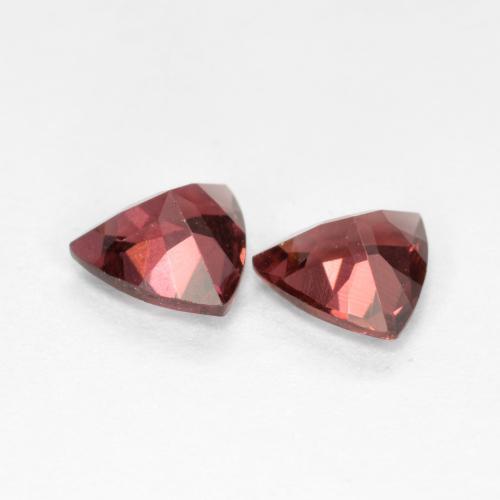 Gemas de granate rodolita rojo natural de 1,02 ct, trillón, VS