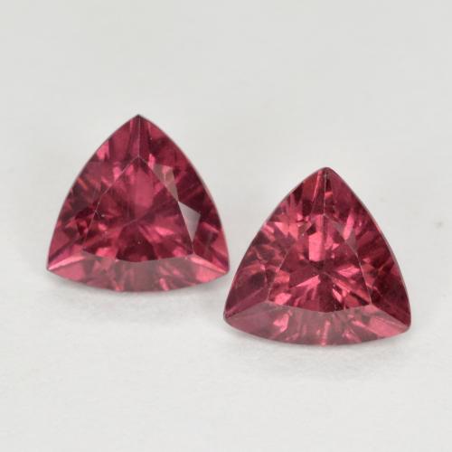 Gemas de Granate rodolita Púrpura oscuro natural de 1.02 ct, Trillón, VS