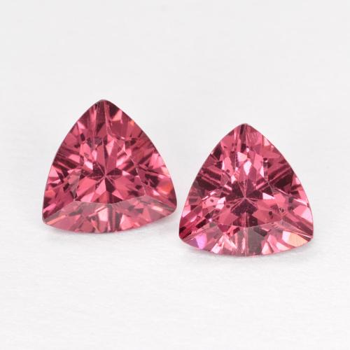 Gemas de granate rodolita rojo oscuro natural de 0,93 ct, trillón, VS