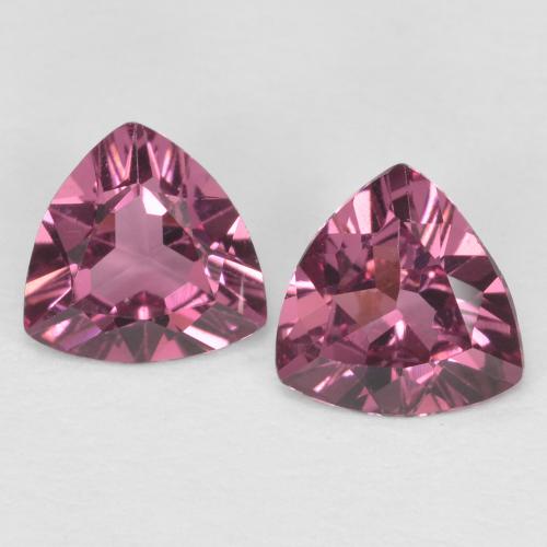 Gemas de granate rodolita púrpura natural de 0,86 ct, trillón, VVS-VS