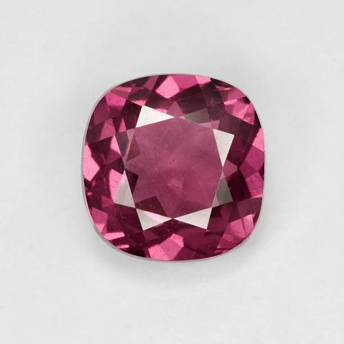 Granate rodolita púrpura natural de 1,97 ct, corte cojín, VS