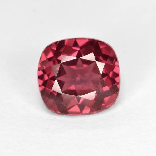 Granate rodolita púrpura natural de 1,85 ct, corte cojín, VVS