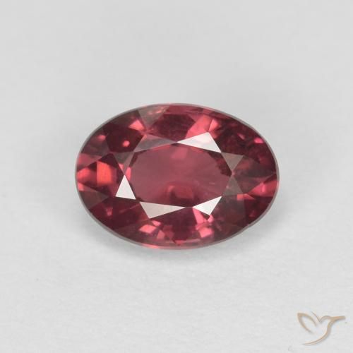 1.04ct Natural Rojo oscuro Granate Rodolita, Ovalada, VS
