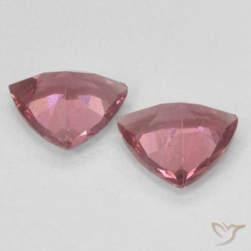 Gemas de Granate rodolita Rojo medio natural de 0.83 ct, Trillón, VVS-VS