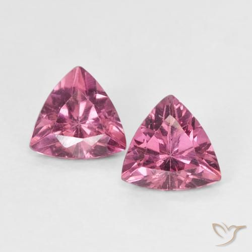 Gemas de Granate rodolita Rojo oscuro natural de 1.02 ct, Trillón, VVS-VS