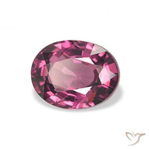 Granate rodolita Púrpura medio natural de 2.03 ct, Ovalada, VVS-VS