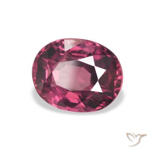 Granate rodolita Púrpura baya rosado natural de 2.65 ct, Ovalada, VVS-VS