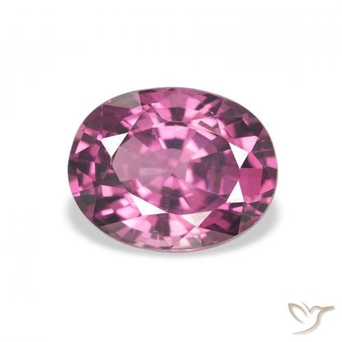 2.36ct Natural Púrpura rojizo Granate Rodolita, Ovalada, VVS-VS