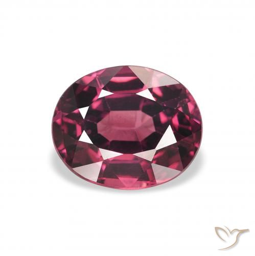 2.13ct Natural Medium Dark-Purple Granate Rodolita, Ovalada, VVS-VS