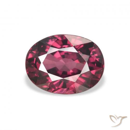2.62ct Natural Púrpura baya Granate rodolita, Ovalada, VVS-VS