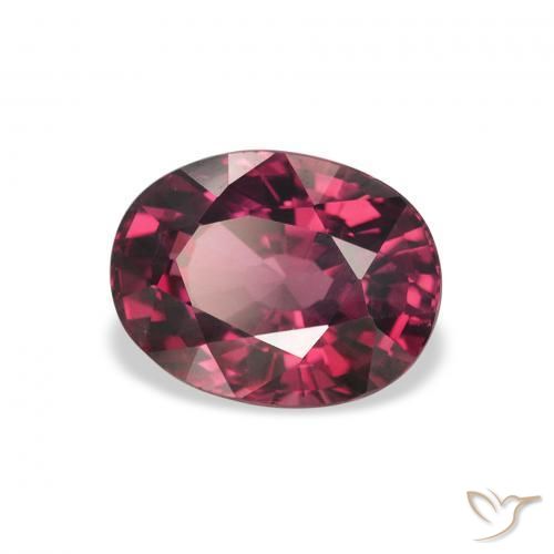 Granate rodolita Púrpura baya natural de 2.62 ct, Ovalada, VVS-VS