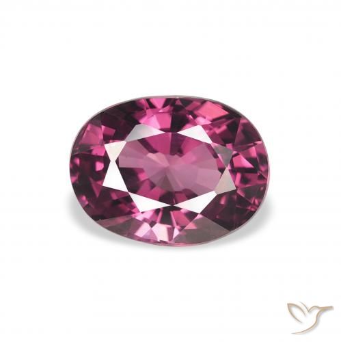 1.96ct Natural Púrpura medio Granate rodolita, Ovalada, VVS
