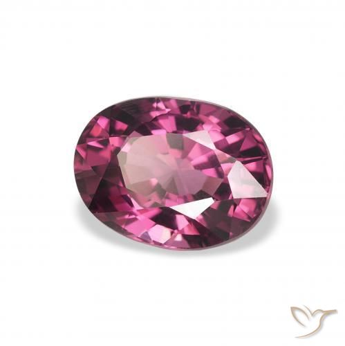 Granate rodolita Púrpura medio natural de 1.96 ct, Ovalada, VVS