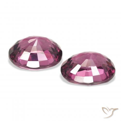 Gemas de Granate rodolita Púrpura medio natural de 4.38 ct, Ovalada, VVS-VS