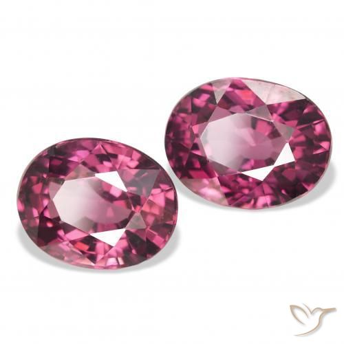 Gemas de Granate rodolita Rojo frambuesa natural de 4.43 ct, Ovalada, VVS-VS
