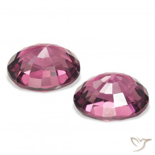 Gemas de Granate rodolita Rojo frambuesa natural de 4.43 ct, Ovalada, VVS-VS