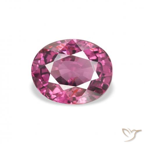 2.21ct Natural Rosado medio Granate Rodolita, Ovalada, VVS-VS