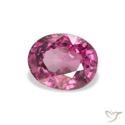 Granate rodolita Rosado medio natural de 2.21 ct, Ovalada, VVS-VS