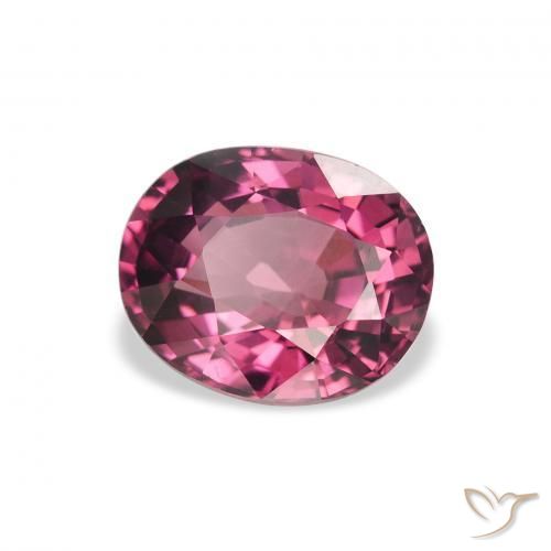Granate rodolita Púrpura rojizo natural de 2.04 ct, Ovalada, VS