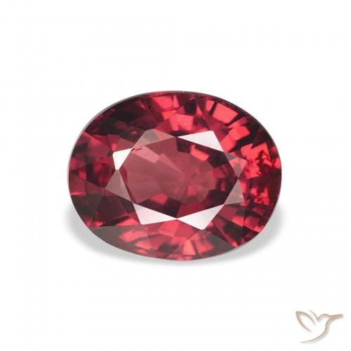 2.86ct Natural Rojo oscuro Granate rodolita, Ovalada, VS