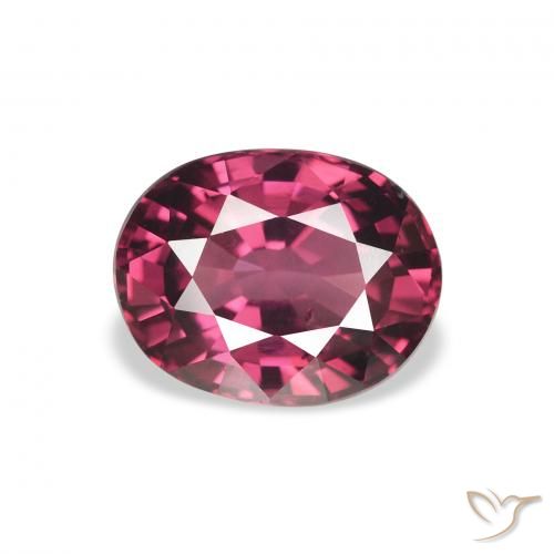 2.26ct Natural Rojo púrpura Granate Rodolita, Ovalada, VS