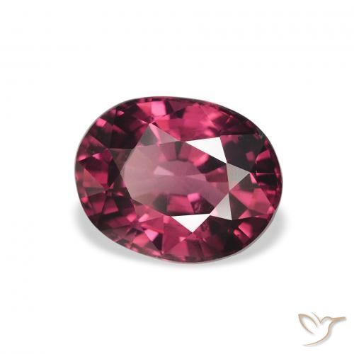 Granate rodolita Rojo púrpura natural de 2.26 ct, Ovalada, VS