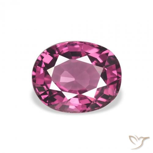 2.35ct Natural Púrpura medio Granate Rodolita, Ovalada, VVS