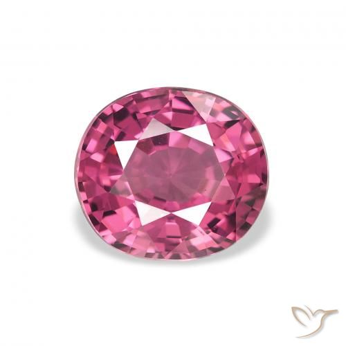 2.23ct Natural Púrpura baya rosado Granate Rodolita, Ovalada, VVS