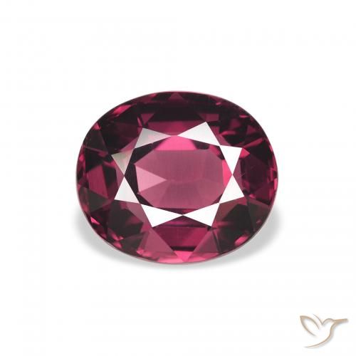 2.78ct Natural Púrpura rojizo Granate Rodolita, Ovalada, VVS