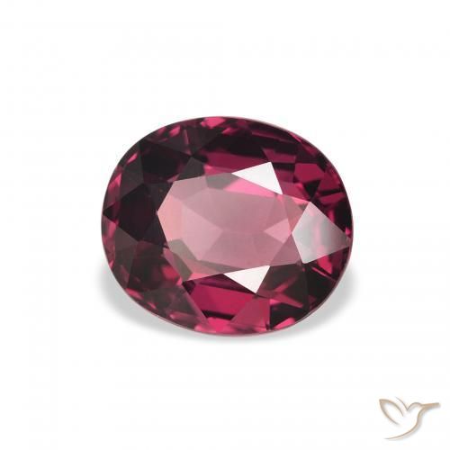 Granate rodolita Púrpura rojizo natural de 2.78 ct, Ovalada, VVS